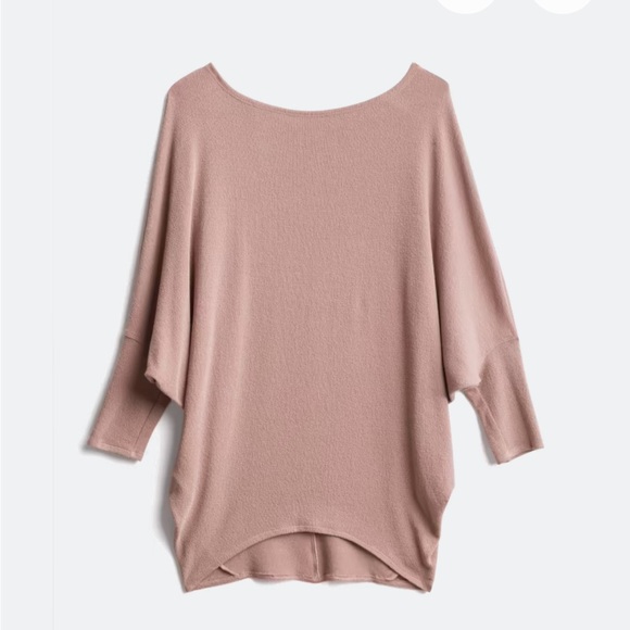Jolie-pink/Mauve Shrug with Oversized Fit and Batwing Sleeves - Picture 1 of 6